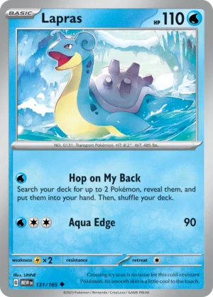 Pokémon TCG SV: Scarlet & Violet 151 131/165 Lapras Uncommon Ungraded
