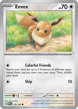 Pokémon TCG SV: Scarlet & Violet 151 133/165 Eevee Common Ungraded