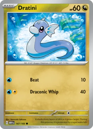 Pokémon TCG SV: Scarlet & Violet 151 147/165 Dratini Common Ungraded