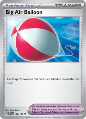 Pokémon TCG SV: Scarlet & Violet 151 155/165 Big Air Balloon Uncommon Ungraded