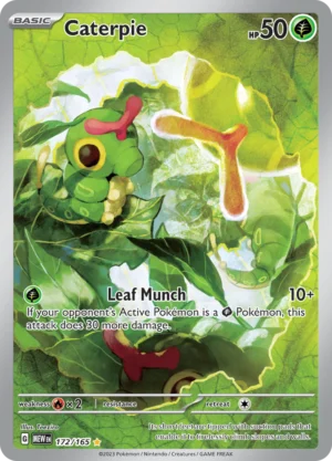 Pokémon TCG Caterpie 172/165 SV: Scarlet & Violet 151 IR Holo Ungraded