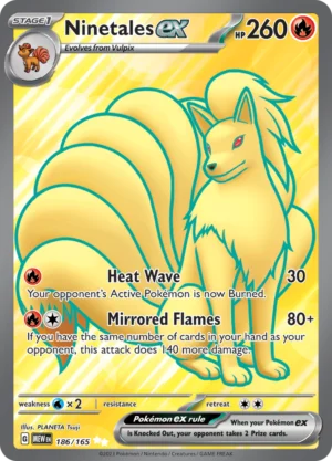 Pokémon TCG Ninetales ex 186/165 SV: Scarlet & Violet 151 UR Full Art Ungraded