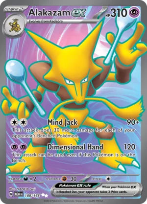 Pokémon TCG Alakazam ex 188/165 SV: Scarlet & Violet 151 UR Holo Ungraded