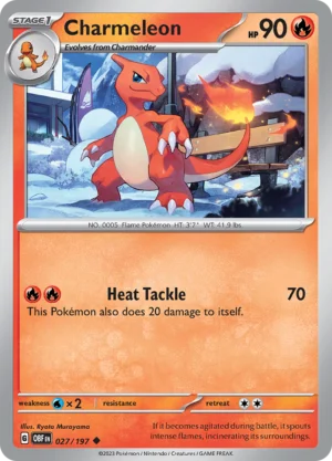 Pokémon TCG SV3: Obsidian Flames 027/197 Charmeleon Uncommon Ungraded