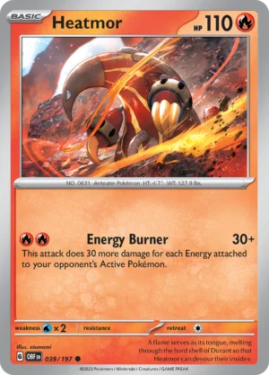 Pokémon TCG SV3: Obsidian Flames 039/197 Heatmor Common Ungraded