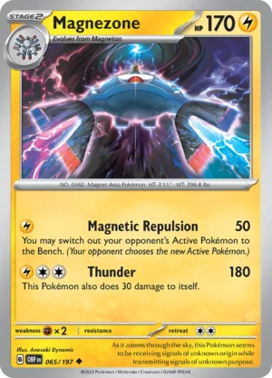 Pokémon TCG SV3: Obsidian Flames 065/197 Magnezone Uncommon Ungraded