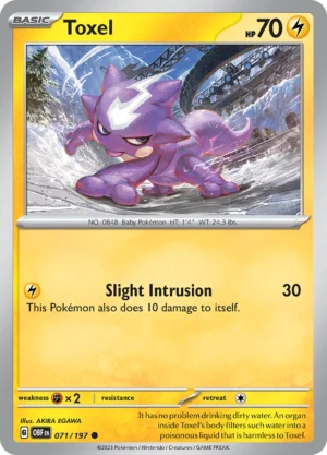 Pokémon TCG SV3: Obsidian Flames 071/197 Toxel Common Ungraded