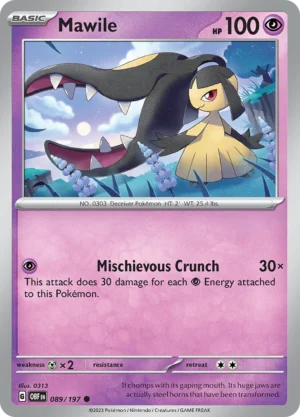 Pokémon TCG SV3: Obsidian Flames 089/197 Mawile Common Ungraded
