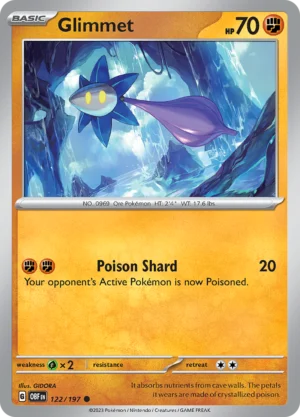 Pokémon TCG SV3: Obsidian Flames 122/197 Glimmet Common Ungraded