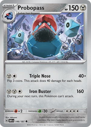 Pokémon TCG SV3: Obsidian Flames 146/197 Probopass Uncommon Ungraded