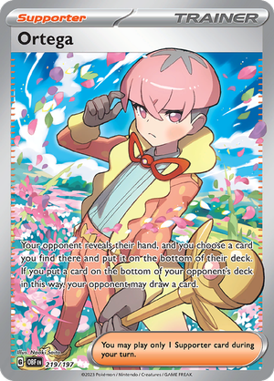 Pokémon TCG Ortega 219/197 SV03: Obsidian Flames UR Full Art Ungraded