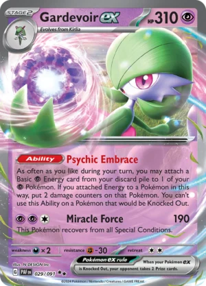 Pokémon TCG SV: Paldean Fates 029/091 Gardevoir ex Double Rare Ungraded