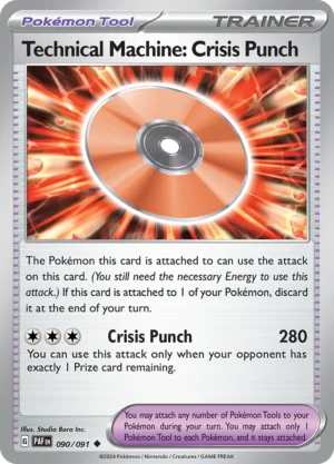 Pokémon TCG SV: Paldean Fates 090/091 Technical Machine: Crisis Punch Uncommon Ungraded