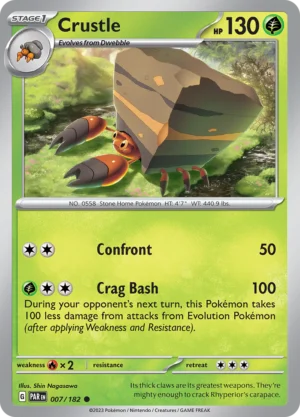 Pokémon TCG SV4: Paradox Rift 007/182 Crustle Common Ungraded