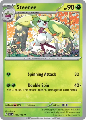 Pokémon TCG SV4: Paradox Rift 009/182 Steenee Uncommon Ungraded
