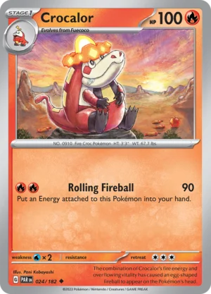 Pokémon TCG SV4: Paradox Rift 024/182 Crocalor Uncommon Ungraded