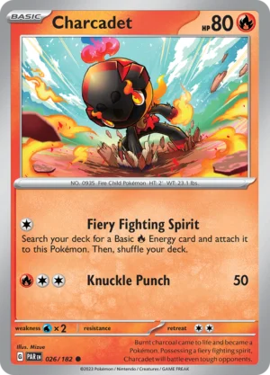Pokémon TCG SV4: Paradox Rift 026/182 Charcadet Common Ungraded