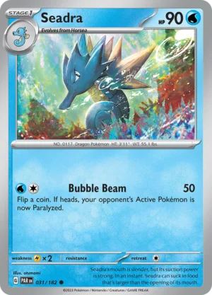 Pokémon TCG SV4: Paradox Rift 031/182 Seadra Common Ungraded