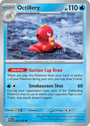 Pokémon TCG SV4: Paradox Rift 034/182 Octillery Common Ungraded