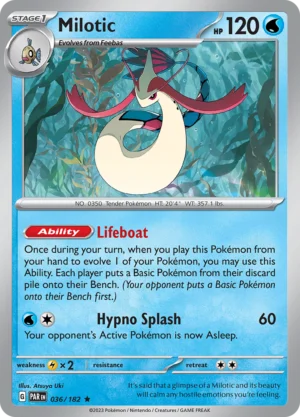 Pokémon TCG SV4: Paradox Rift 036/182 Milotic Rare Ungraded