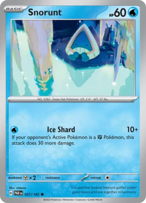 Pokémon TCG SV4: Paradox Rift 037/182 Snorunt Common Ungraded