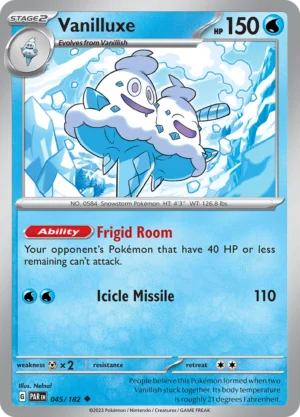 Pokémon TCG SV4: Paradox Rift 045/182 Vanilluxe Uncommon Ungraded