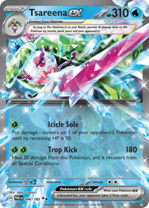 Pokémon TCG SV4: Paradox Rift 046/182 Tsareena ex Double Rare Ungraded
