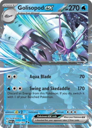 Pokémon TCG SV4: Paradox Rift 050/182 Golisopod ex Double Rare Ungraded