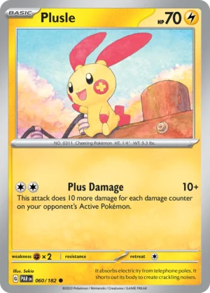Pokémon TCG SV4: Paradox Rift 060/182 Plusle Common Ungraded