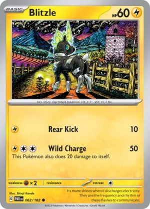 Pokémon TCG SV4: Paradox Rift 062/182 Blitzle Common Ungraded