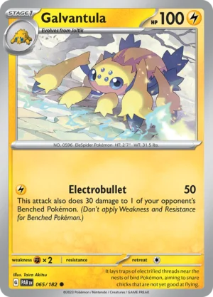 Pokémon TCG SV4: Paradox Rift 065/182 Galvantula Common Ungraded