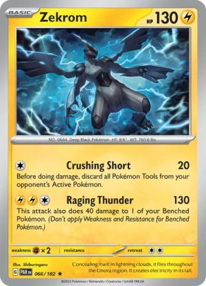 Pokémon TCG SV4: Paradox Rift 066/182 Zekrom Rare Ungraded