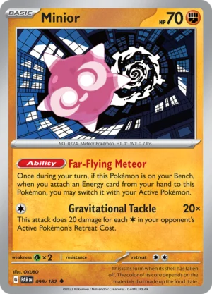 Pokémon TCG SV4: Paradox Rift 099/182 Minior Uncommon Ungraded