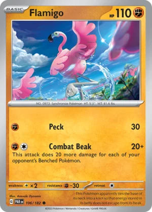 Pokémon TCG SV4: Paradox Rift 106/182 Flamigo Common Ungraded