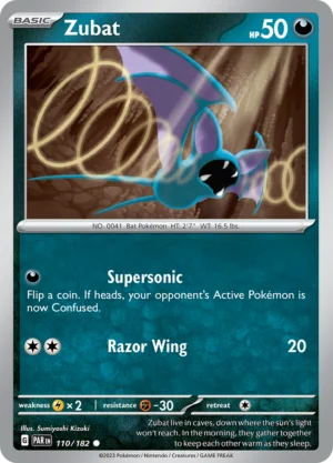 Pokémon TCG SV4: Paradox Rift 110/182 Zubat Common Ungraded