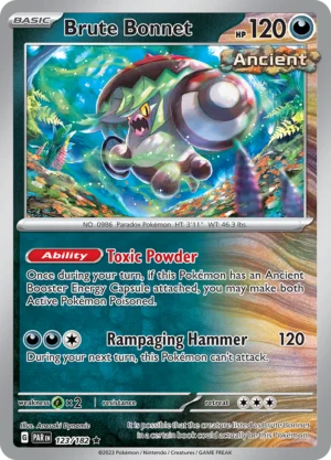 Pokémon TCG SV4: Paradox Rift 123/182 Brute Bonnet Rare Ungraded