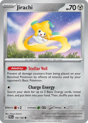 Pokémon TCG SV4: Paradox Rift 126/182 Jirachi Common Ungraded