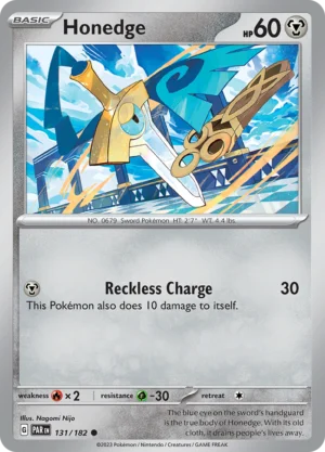 Pokémon TCG SV4: Paradox Rift 131/182 Honedge Common Ungraded