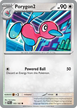 Pokémon TCG SV4: Paradox Rift 143/182 Porygon2 Common Ungraded