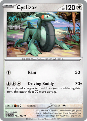 Pokémon TCG SV4: Paradox Rift 157/182 Cyclizar Uncommon Ungraded