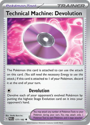 Pokémon TCG SV4: Paradox Rift 177/182 Technical Machine: Devolution Uncommon Ungraded