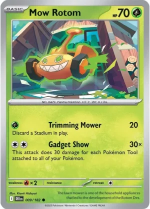 Pokémon TCG SV10: Destined Rivals 009/182 Mow Rotom Common Ungraded