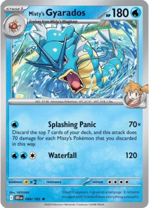 Pokémon TCG SV10: Destined Rivals 049/182 Misty's Gyarados Rare Ungraded