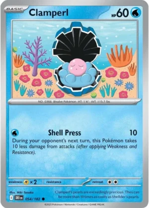 Pokémon TCG SV10: Destined Rivals 054/182 Clamperl Common Ungraded