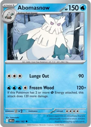 Pokémon TCG SV10: Destined Rivals 060/182 Abomasnow Uncommon Ungraded