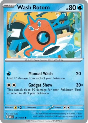 Pokémon TCG SV10: Destined Rivals 061/182 Wash Rotom Common Ungraded