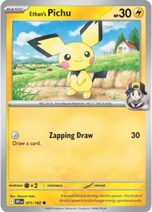 Pokémon TCG SV10: Destined Rivals 071/182 Ethan's Pichu Common Ungraded