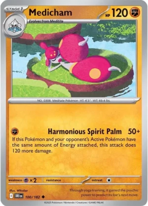Pokémon TCG SV10: Destined Rivals 100/182 Medicham Uncommon Ungraded