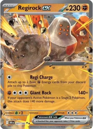 Pokémon TCG SV10: Destined Rivals 101/182 Regirock ex Double Rare Ungraded