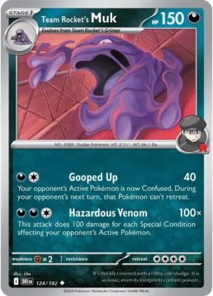 Pokémon TCG SV10: Destined Rivals 124/182 Team Rocket's Muk Uncommon Ungraded